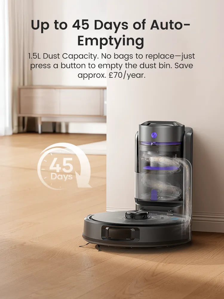 honiture robot vacuum cleaner q20 ultra dust station up to 45days of auto emptying
