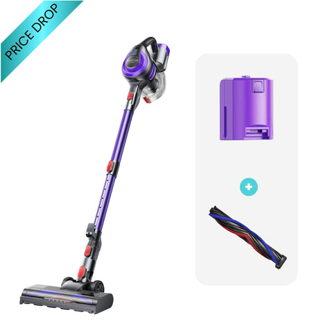 Bundle: Honiture Y10 Cordless Vacuum + Replacement Battery + Roller Brush